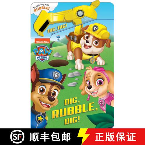 【3-4周达】Paw Patrol: Dig, Rubble, Dig! - Interactive Board Book for Toddlers and Children, Paw Patr... [9780794450236]