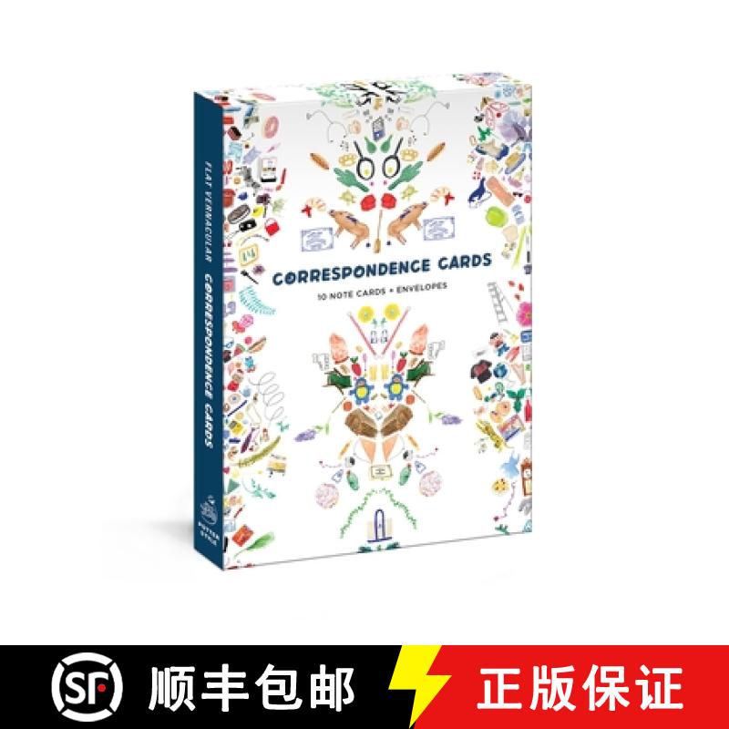 【3-4周达】Flat Vernacular Correspondence Cards: 10 Note Cards + Envelopes [9780553459494]
