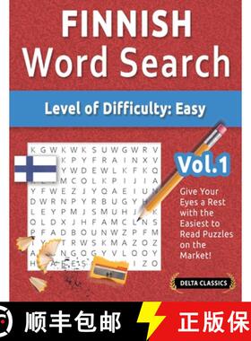【3-4周达】Finnish Word Search - Level of Difficulty: Easy - Vol.1 - Delta Classics - Give Your Eyes ... [9798349006548]