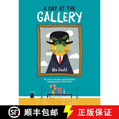 【3-4周达】精装 A Day at the Gallery : An arty animal search book jam-packed with facts [9781912785360]