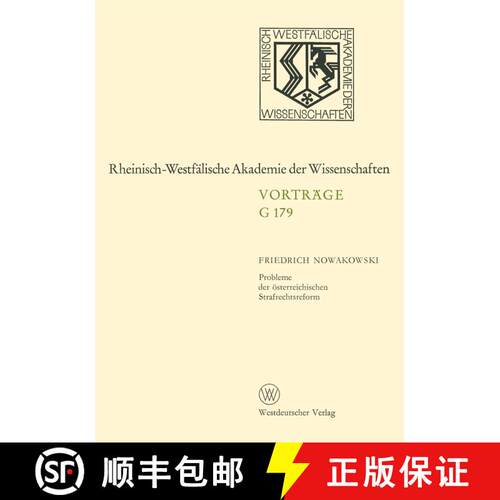 【3-4周达】Probleme Der OEsterreichischen Strafrechtsreform: 171. Sitzung Am 24. November 1971 in Dus... [9783531071794]