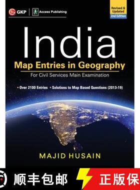 【3-4周达】India Map Entries in Geography for Civil Services Main Examination 2ed [9789389718744]