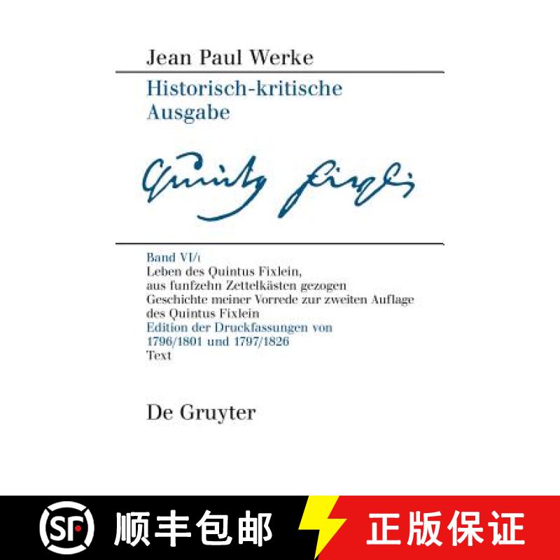 预订 Leben des Quintus Fixlein, aus funfzehn Zettelkästen gezogen：Nebst einem Mustheil und einigen ... [9783484109179]