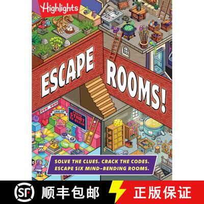 【3-4周达】精装 Escape Rooms!: Solve the Clues. Crack the Codes. Escape Six Mind-bending Rooms: Immer... [9781639625185]