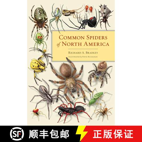 【3-4周达】Common Spiders of North America (First Edition) [9780520315310]