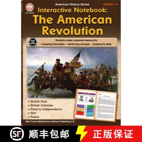 【3-4周达】Interactive Notebook: The American Revolution Resource Book, Grades 5 - 8 [9781622238484]