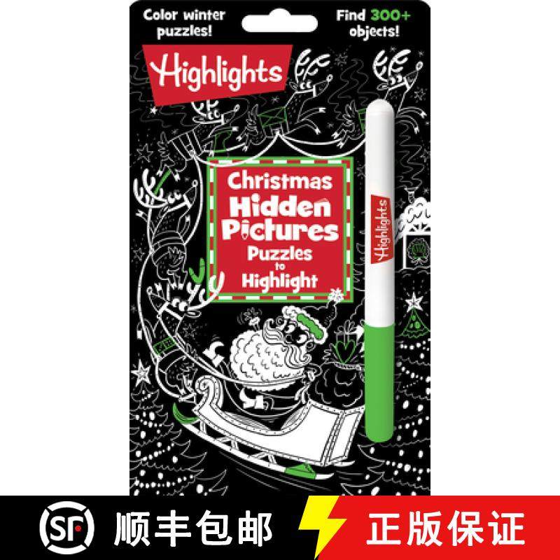 【3-4周达】Christmas Hidden Pictures Puzzles to Highlight: Activity Book with Winter Puzzles, Over 30... [9781644721223]