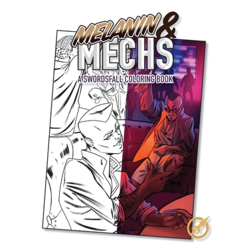 【4周达】Melanin and Mechs: A Swordsfall Coloring Book[9781736129357]