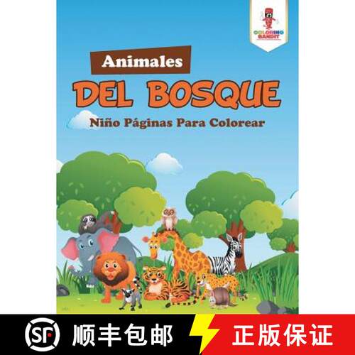 【3-4周达】Animales Del Bosque: Niño Páginas Para Colorear [9780228213291]