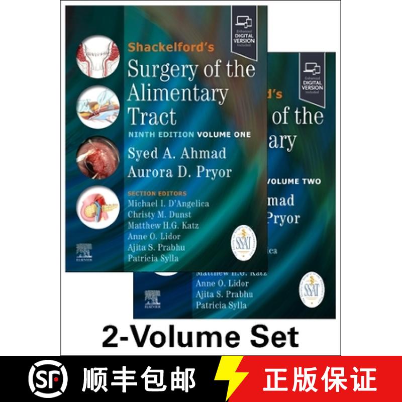 【3-4周达】Shackelford's Surgery of the Alimentary Tract, 2 Volume Set [9780443112966]