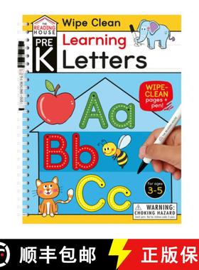 【3-4周达】Learning Letters (Pre-K Wipe Clean Workbook): Preschool Wipe Clean Activity Workbook, Ages... [9780593450437]