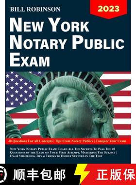 预订 New York Notary Public Exam: Learn All The Secrets to Pass The 40 Questions of The Exam on Your ... [9781088085455]