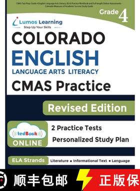 预订 CMAS Test Prep: Grade 4 English Language Arts Literacy (ELA) Practice Workbook and Full-length O... [9781946795410]