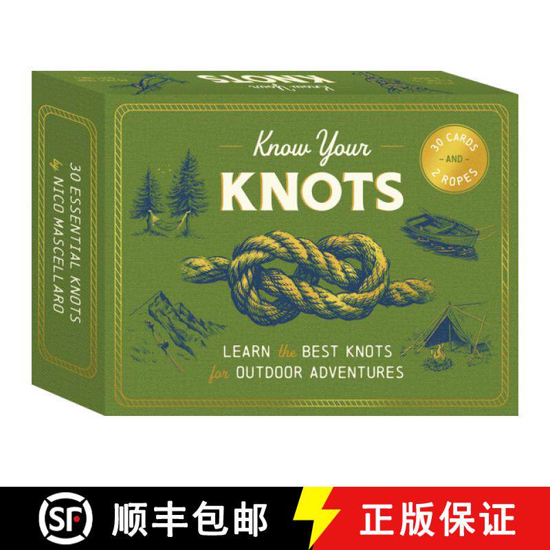【3-4周达】Know Your Knots : Learn the best knots for outdoor adventures - 30 cards and 2 ropes [9780711290358]