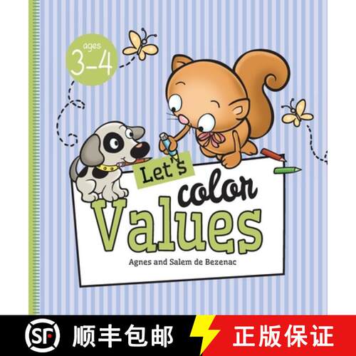 【3-4周达】精装 Let's Color Values: Ages 3-4 [9781634743143]
