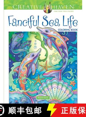 预订 Creative Haven Fanciful Sea Life Coloring Book [9780486818580]