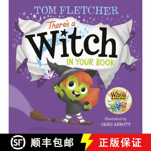 【3-4周达】精装 There's a Witch in Your Book: An Interactive Book for Kids and Toddlers [9780593125175]