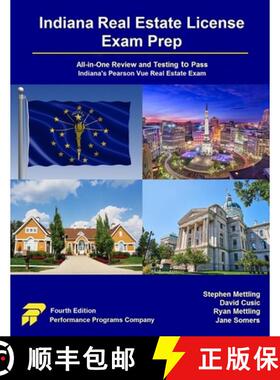 【3-4周达】Indiana Real Estate License Exam Prep: All-in-One Review and Testing to Pass Indiana's Pea... [9781965482230]