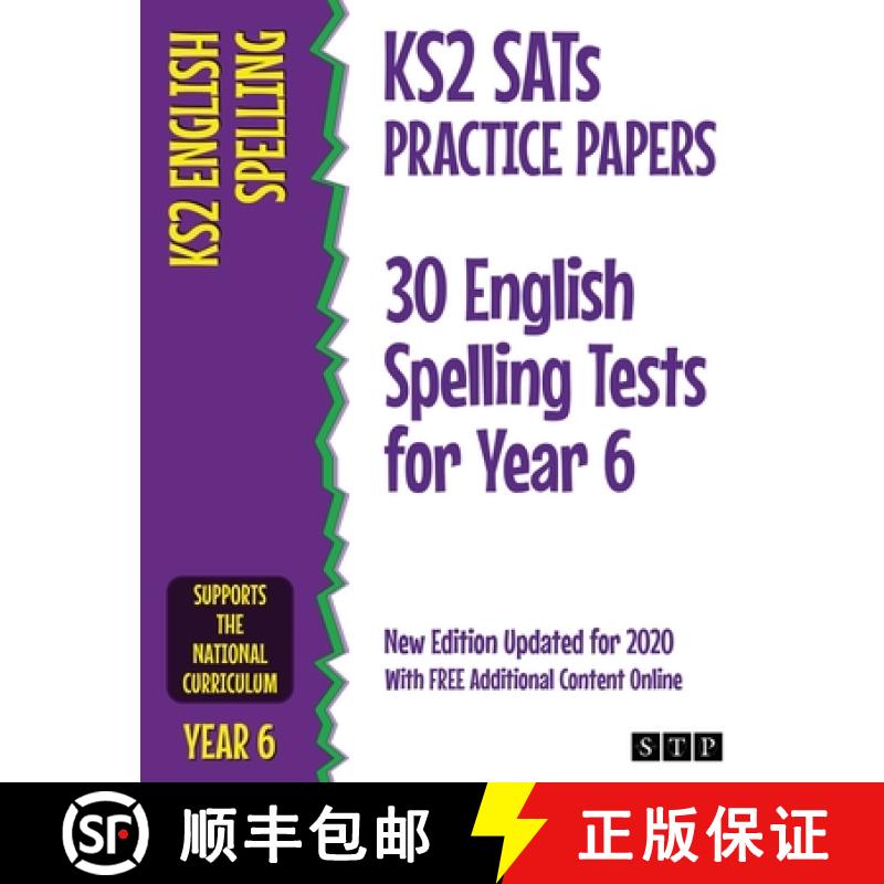 【3-4周达】KS2 SATs Practice Papers 30 English Spelling Tests for Year 6 : New Edition Updated for 20... [9781912956067]