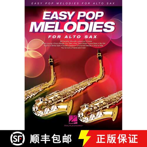 【3-4周达】Easy Pop Melodies: 50 Favorite Hits with Lyrics and Chords [9781480384309]