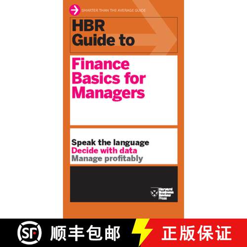 【3-4周达】HBR Guide to Finance Basics for Managers (HBR Guide Series) [9781422187302]