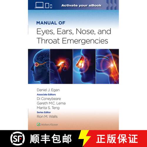 【3-4周达】Manual of Eye, Ear, Nose, and Throat Emergencies: Print + eBook with Multimedia: Volume 1 [9781975183547]