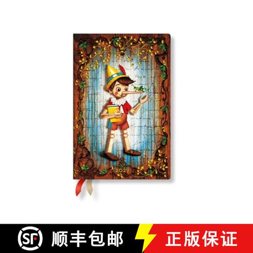 【3-4周达】2027 Carlo Collodi, Pinocchio Mini Horizontal Softcover 12-Month Weekly Planner, 176pg, 10... [9780349716947]