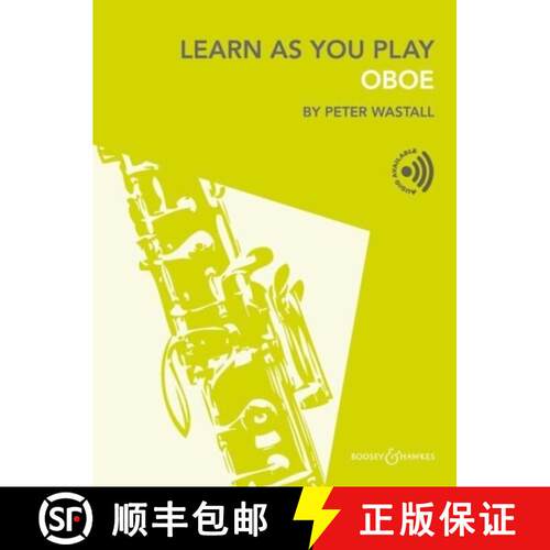 【3-4周达】Wastall: Learn as You Play Oboe Book/Audio Online [9781784547646]