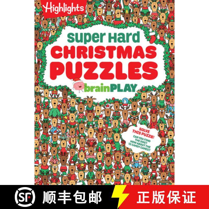 【3-4周达】Brainplay Super Hard Christmas Puzzles: 200+ Challenging Christmas Puzzles, Mazes, Logic G... [9781639623433]