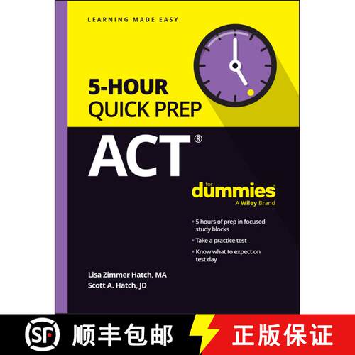 【3-4周达】ACT 5–Hour Quick Prep For Dummies [9781394231638]