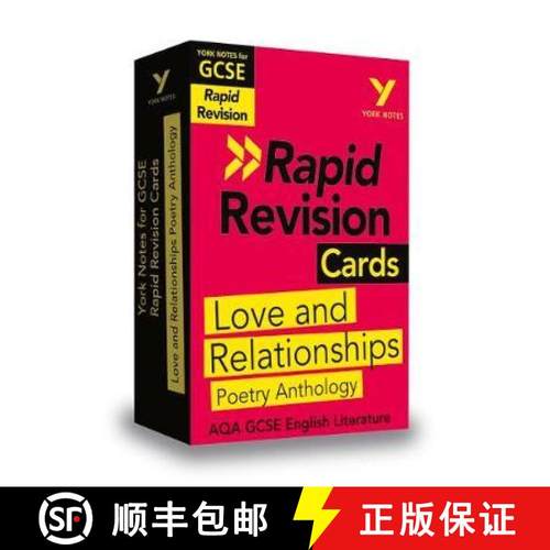 【3-4周达】York Notes for AQA GCSE Rapid Revision Cards: Love and Relationships AQA Poetry Anthology ... [9781292273693]