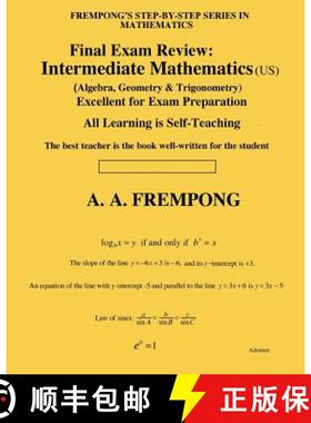 预订 Final Exam Review: Intermediate Mathematics (US): (Algebra, Geometry & Trigonometry) [9781946485489]