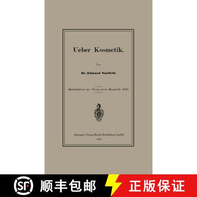 【3-4周达】Ueber Kosmetik [9783662318102]