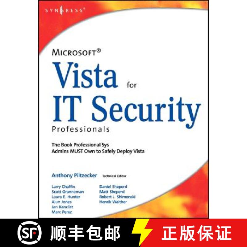 【3-4周达】Microsoft Vista for IT Security Professionals [With CDROM] [9781597491396]