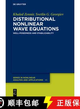预订 Distributional Nonlinear Wave Equations: Well-Posedness and Stabilizability [9783111633688]