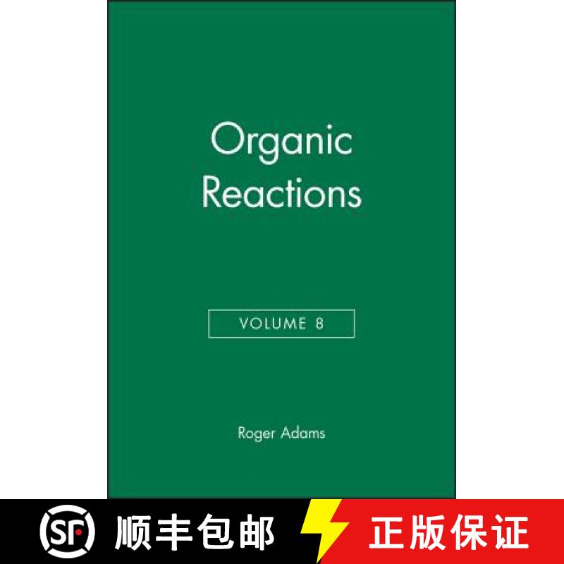【3-4周达】Organic Reactions, Volume 8 [Wiley化学化工] [9780471006930]