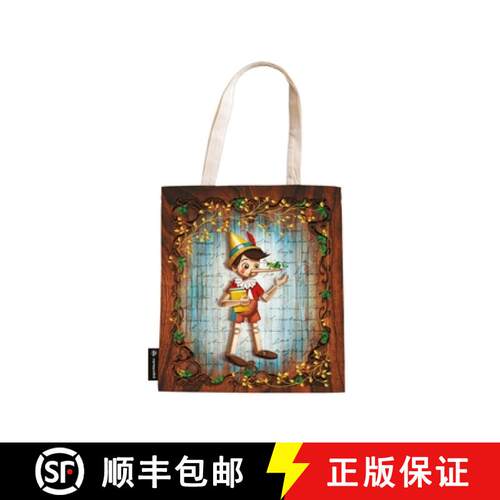 【3-4周达】Carlo Collodi, Pinocchio Canvas Bag by Paperblanks (Fairy Tale Collection) [9780349715728]