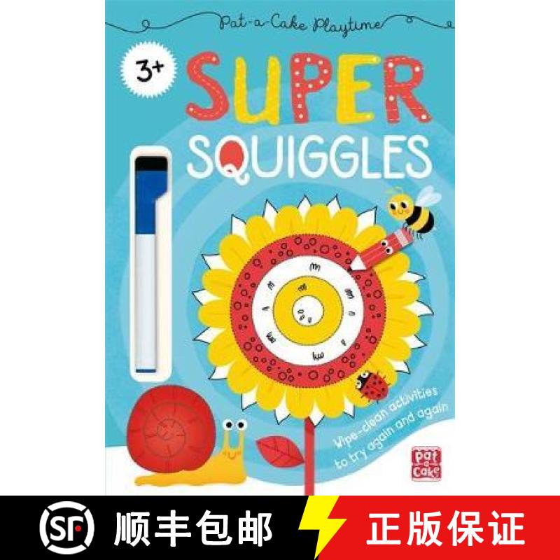 预订 Pat-a-Cake Playtime: Super Squiggles: Wipe-clean book with pen [9781526381453]