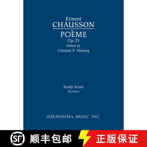 【3-4周达】Poeme, Op.25: Study score [9781608742745]