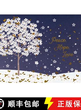 预订 Falling Blossoms in Winter Deluxe Boxed Holiday Cards [9781441339232]