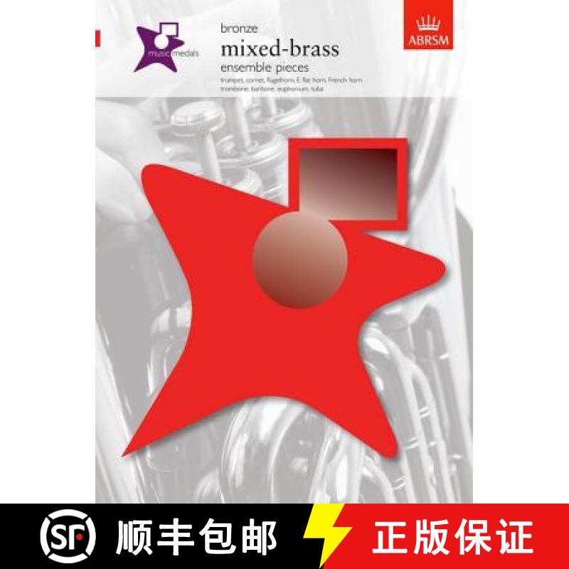 【3-4周达】Music Medals Bronze Mixed-Brass Ensemble Pieces: trumpet, cornet, flugelhorn, E flat horn,... [9781860966750]