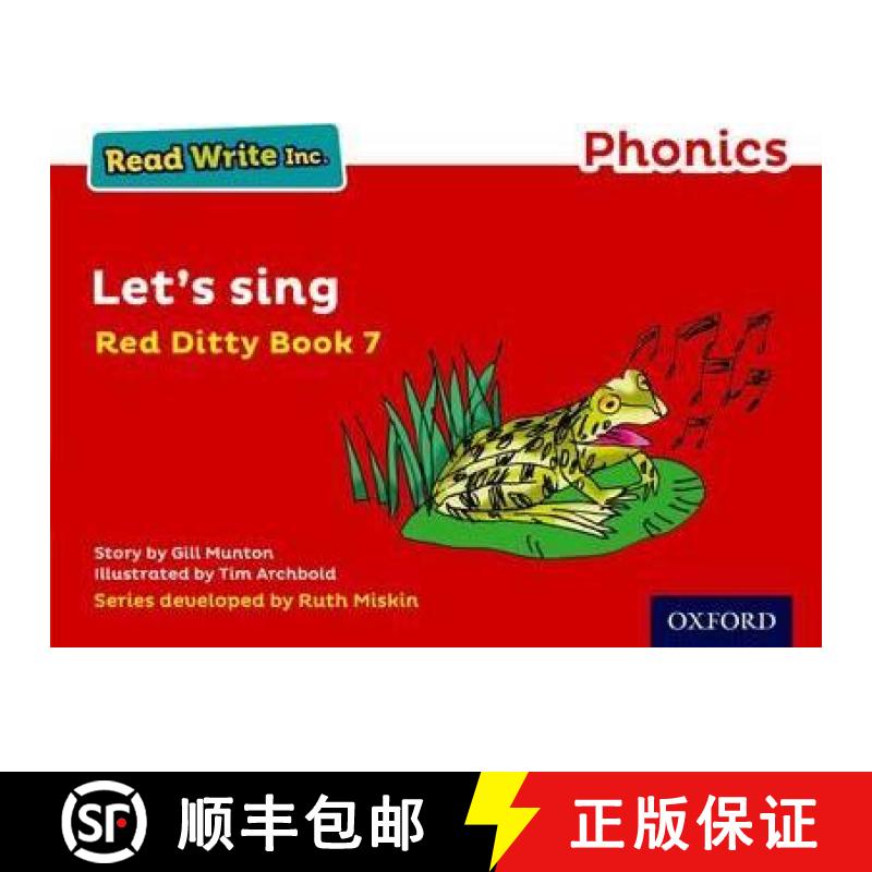 【3-4周达】Read Write Inc. Phonics: Let's Sing (Red Ditty Book 7) [9780198371250]