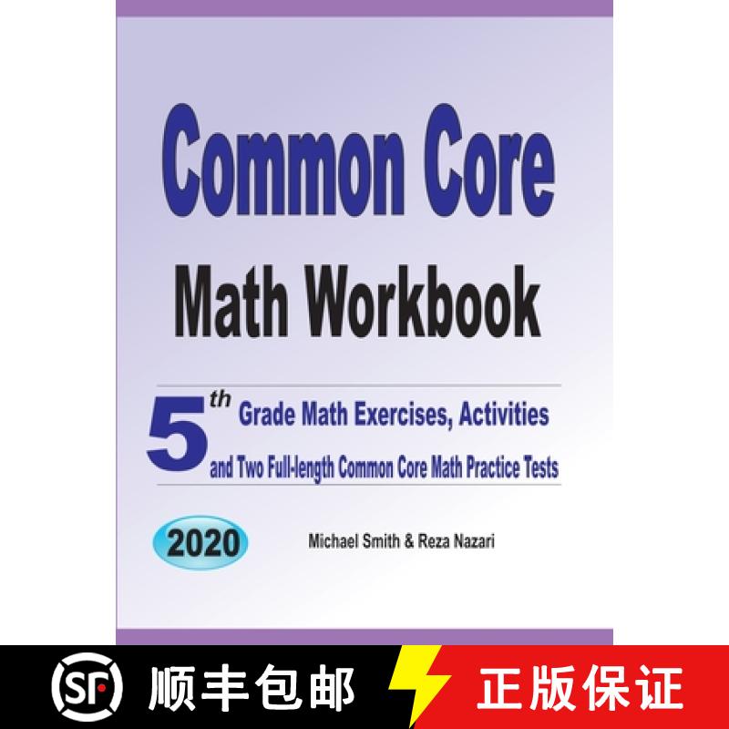【3-4周达】Common Core Math Workbook: 5th Grade Math Exercises, Activities, and Two Full-Length Commo... [9781646126514]