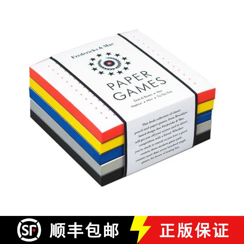 【3-4周达】Fredericks & Mae Paper Games: Dots & Boxes - Hex - Hedron - Nim - Tic-Tac-Toe [9781616895310]