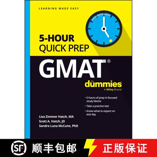 【3-4周达】GMAT 5–Hour Quick Prep For Dummies [9781394231713]