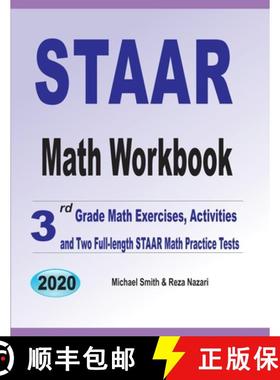 【3-4周达】STAAR Math Workbook: 3rd Grade Math Exercises, Activities, and Two Full-Length STAAR Math ... [9781646126880]