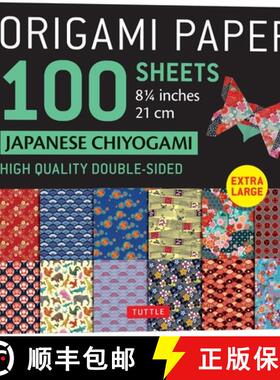 【3-4周达】Origami Paper 100 sheets Japanese Chiyogami 8 1/4 (21 cm): Extra Large Double-Sided Origam... [9780804855136]