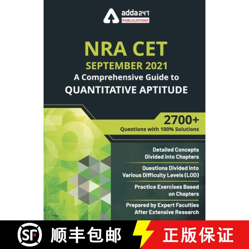 【3-4周达】A Comprehensive Guide to Quantitative Aptitude for NRA CET Exam [9789389924725]