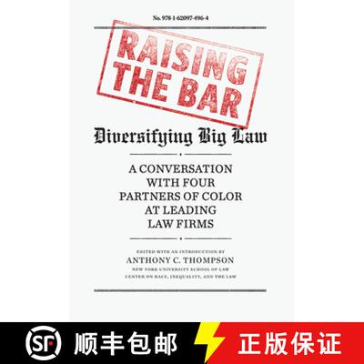 【3-4周达】精装 Raising the Bar : Diversifying Big Law [9781620974964]