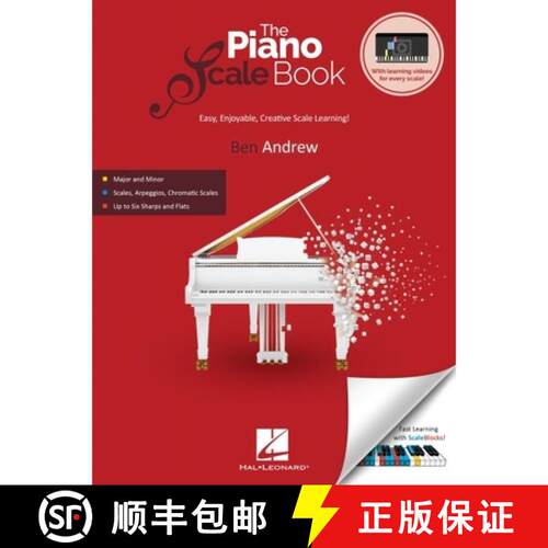 【3-4周达】The Piano Scale Book - Easy, Enjoyable, Creative Scale Learning by Ben Andrew with Learnin... [9781705111994]